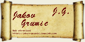 Jakov Grumić vizit kartica